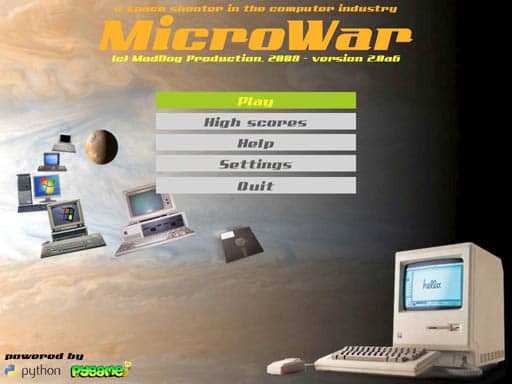 MicroWar - an Arcade Space Invaders Style Game