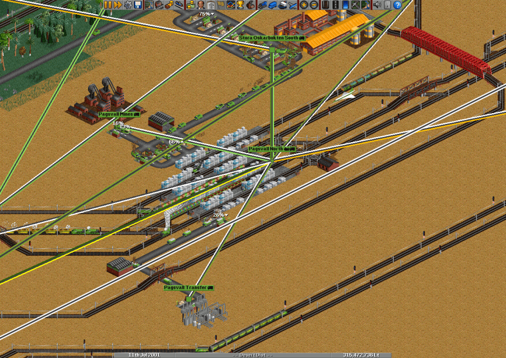 OpenTTD business simulation like Transport Tycoon Duluxe OpenTTD - another transportation business simulation game, clone of Transport Tycoon Duluxe