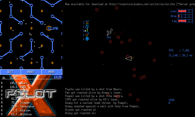 XPilot - an Online Multiplayer Space Action Game